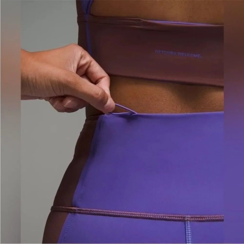 LULULEMON | Hike to Swim 6” Bike Shorts Purple & Brown Women’s Size S/M